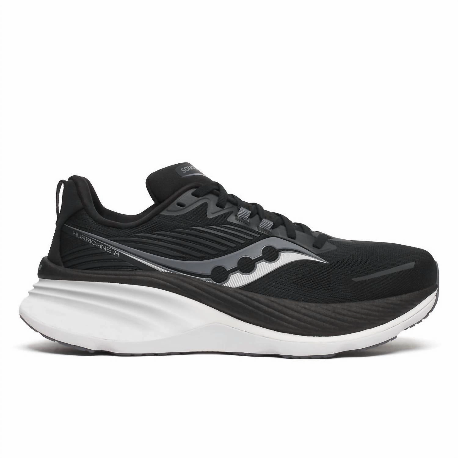 office workers' shoes lace - decorated running gear Men's Hurricane 24 Shoes In Black/carbon