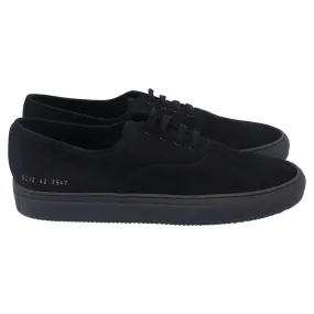 Matte Finish Client Meeting Breathable Feel Active Worker Common Projects Four Hole Sneakers in Black Suede