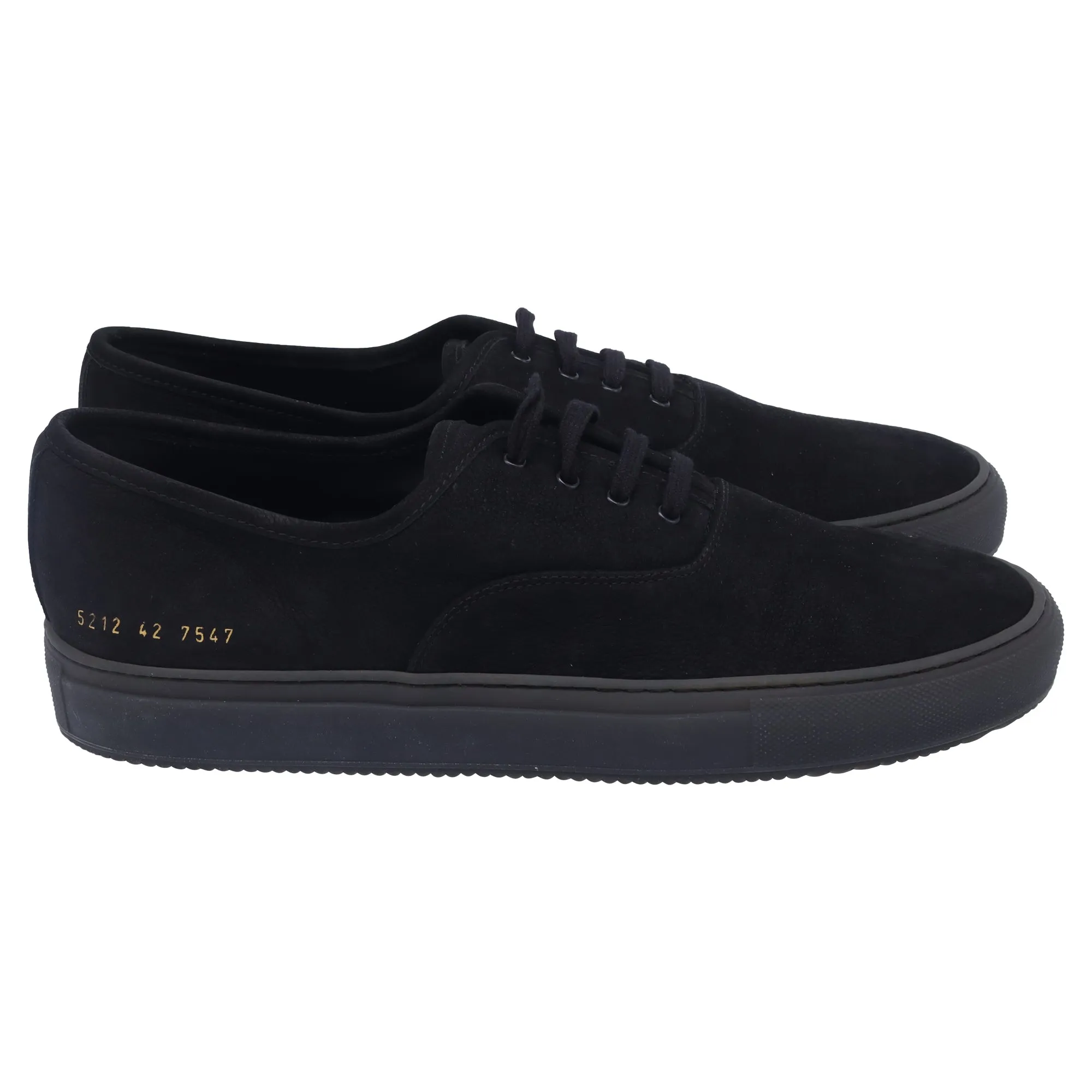 Matte Finish Client Meeting Breathable Feel Active Worker Common Projects Four Hole Sneakers in Black Suede