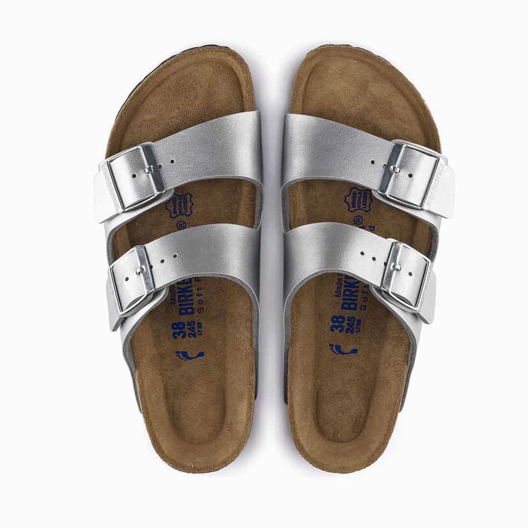 Sleek Casual Shoes Sunset Hour Birkenstock - Women's Arizona Birko-Flor Soft Footbed Slides (Narrow) (550153)