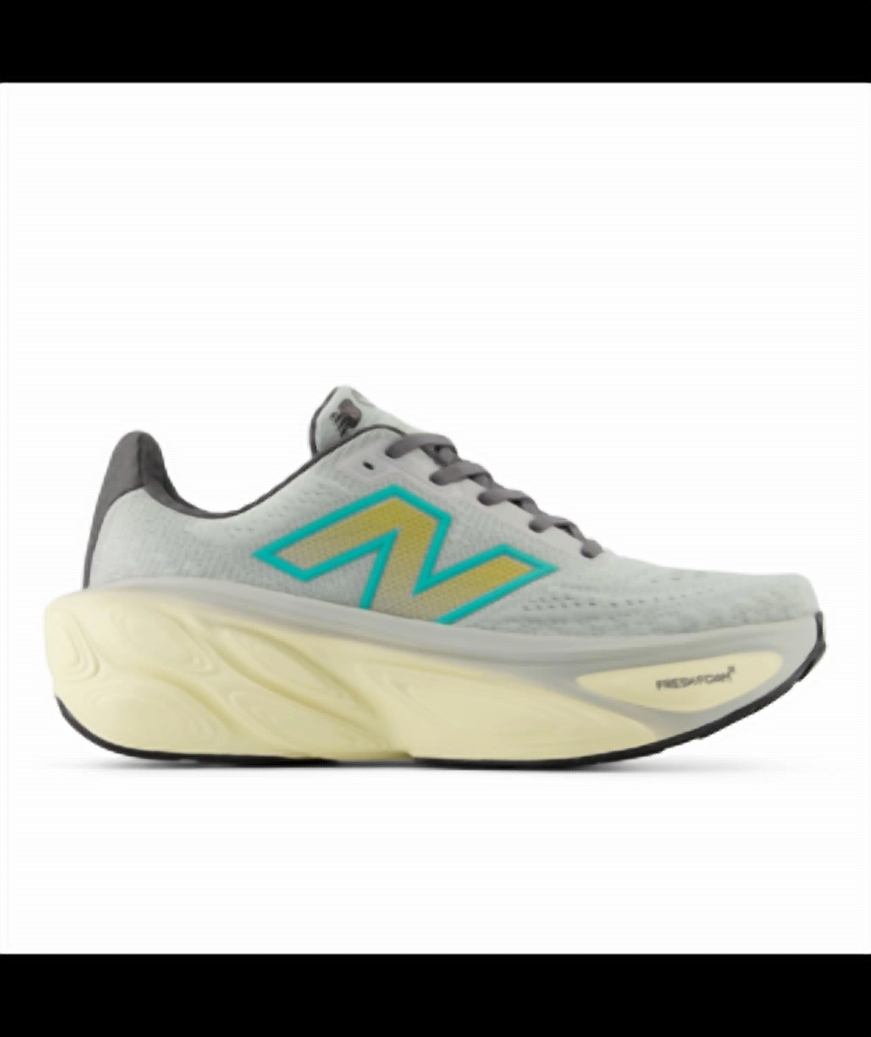 Men's Fresh Foam X More V5 Sneakers In Brighton Grey/calcium/cyber Jade running on trail Waterproof Shoes