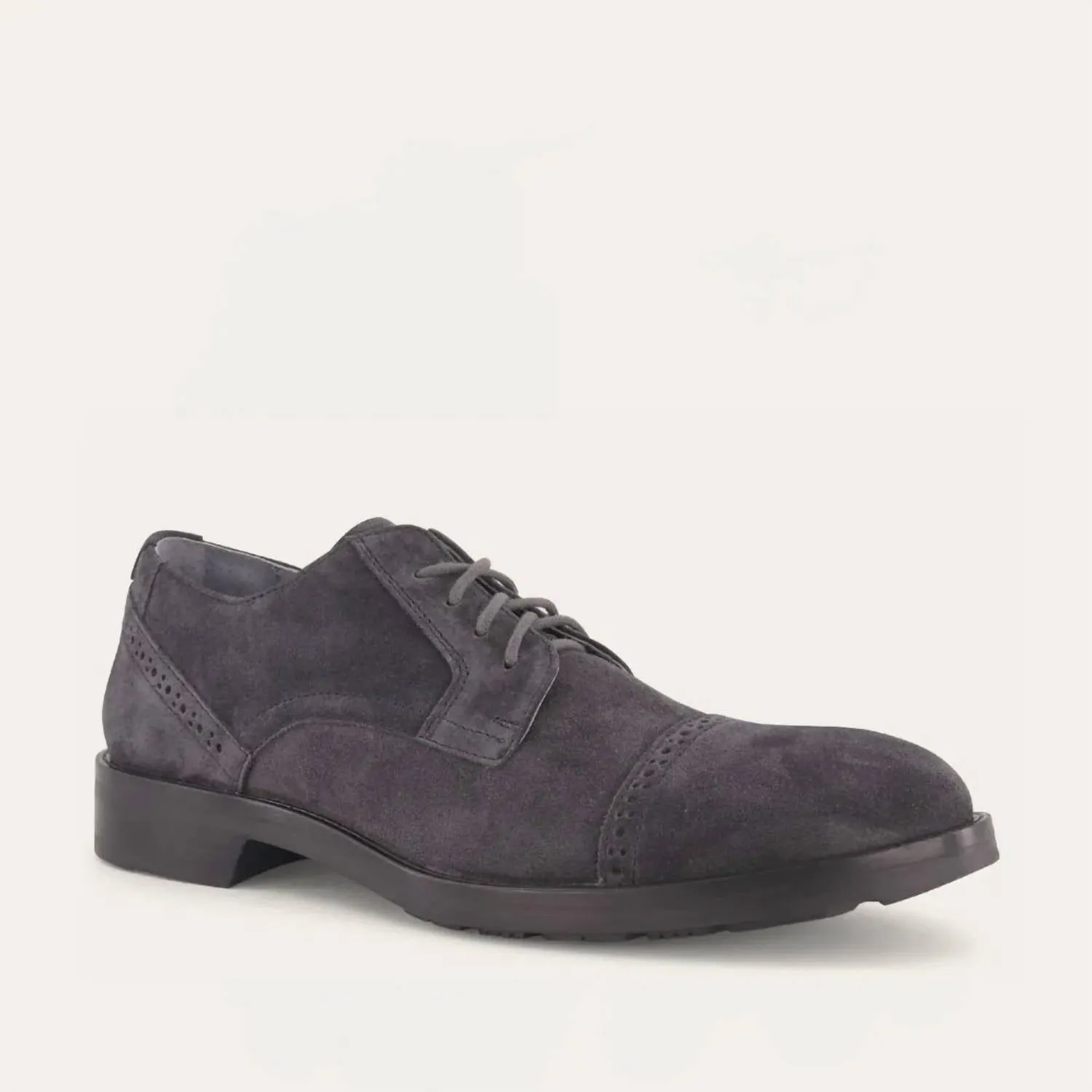 Classic British Oxfords Men's Bondos Oxford Shoes - Medium In Charcoal Suede
