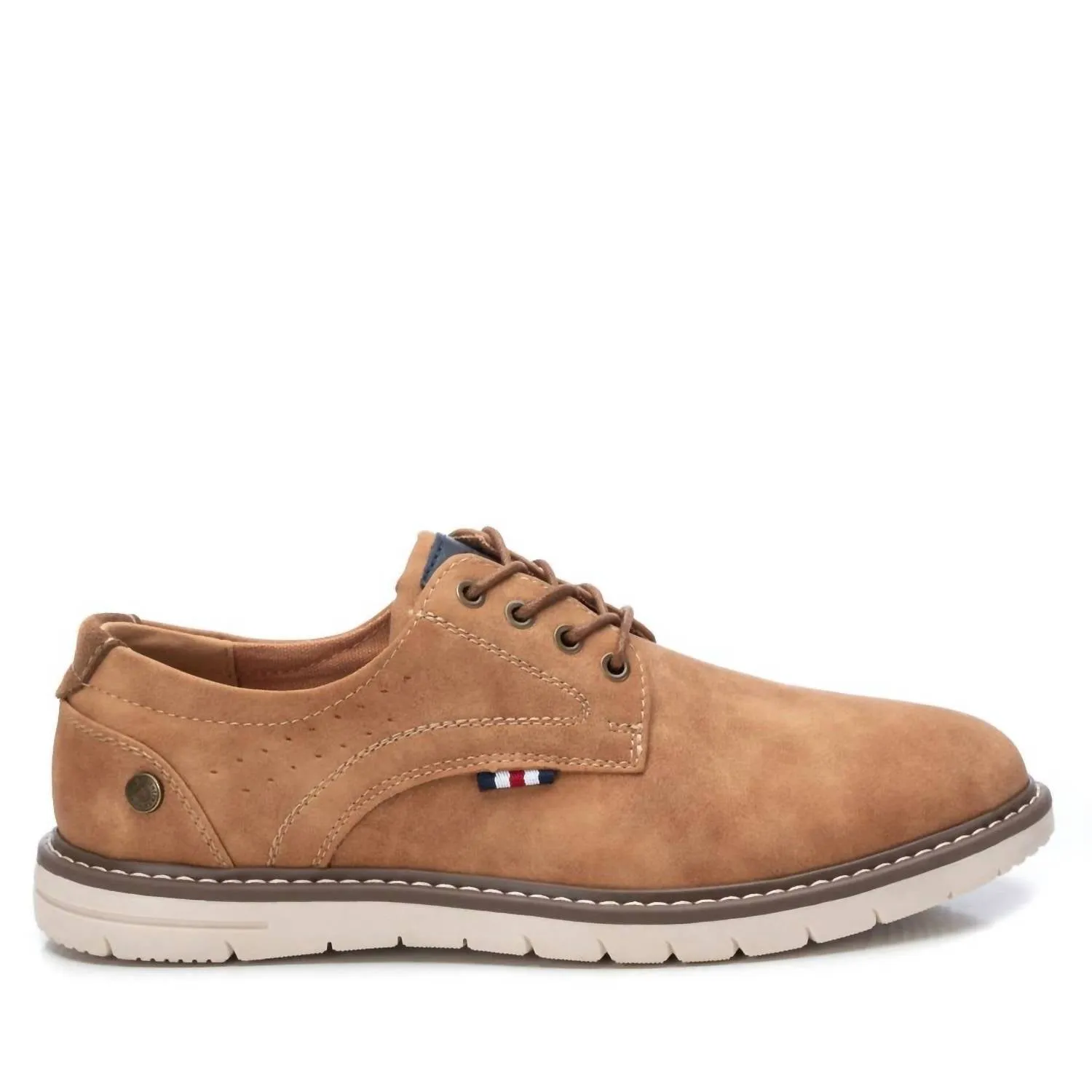 Men's Cloud Casual Oxfords In Medium Brown Brogue Oxfords