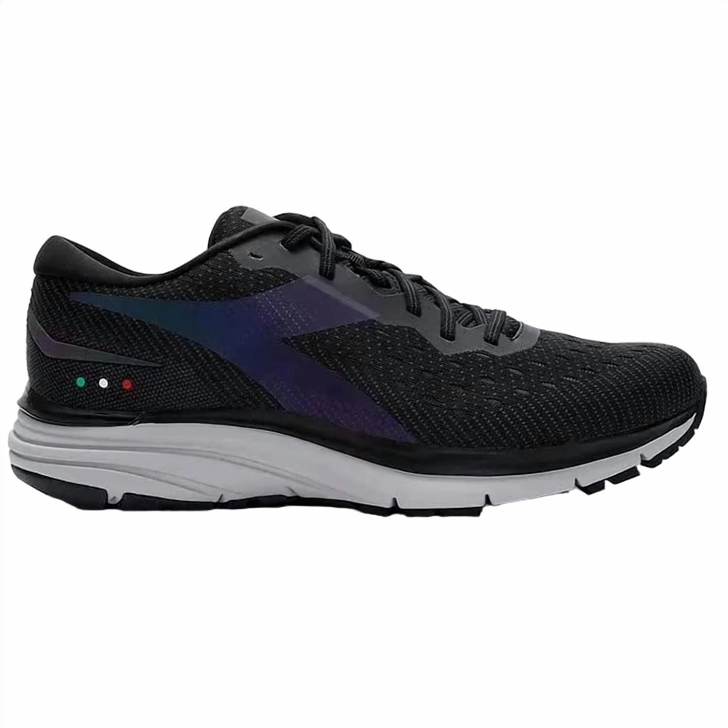 Men's Mythos Blushield Hip 6 Running Shoes- Medium Width In Black,nine Iron LightReflective suede - upper shoes