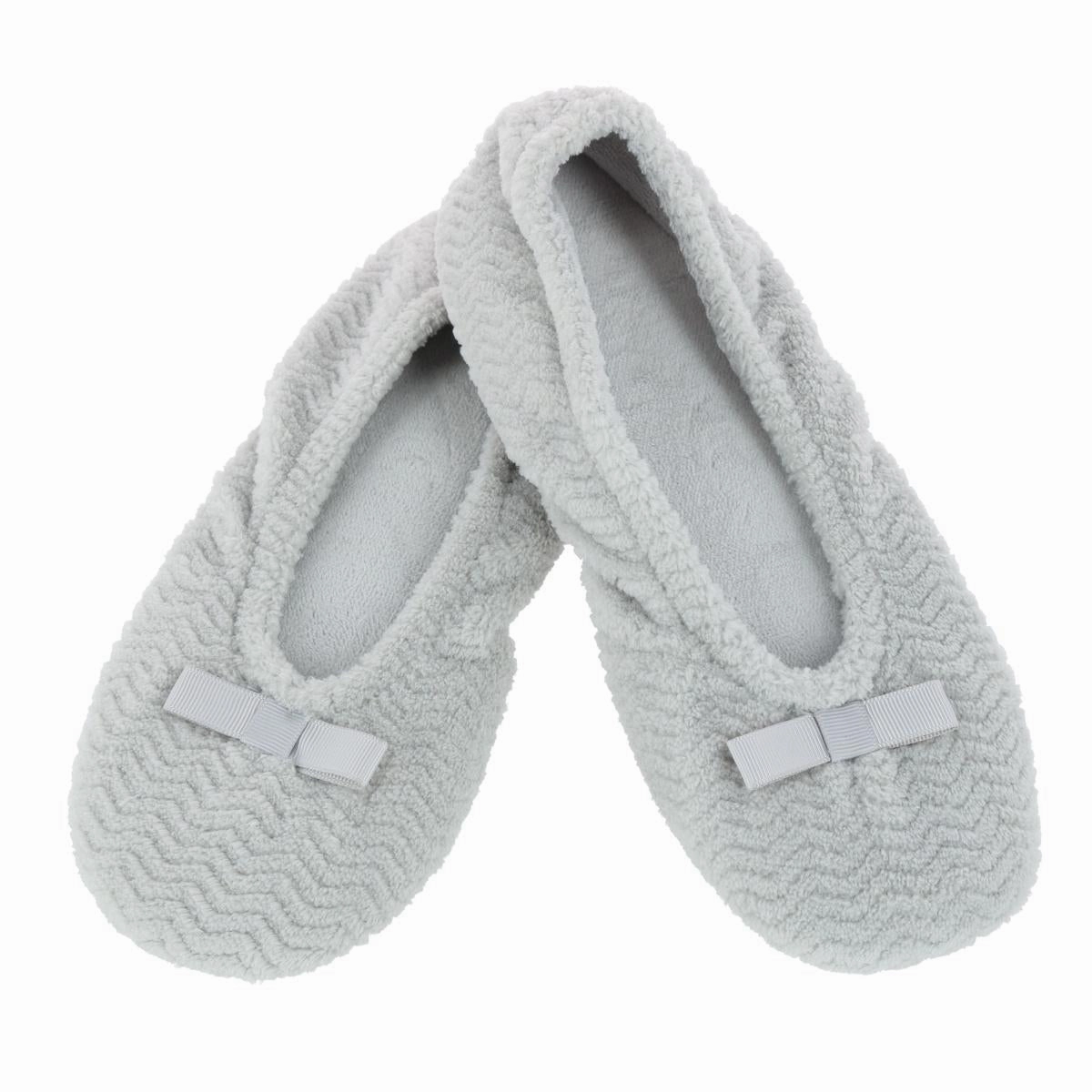 TPU Midsole Modern Footwear Women's Chevron Microterry Ballerina Slipper