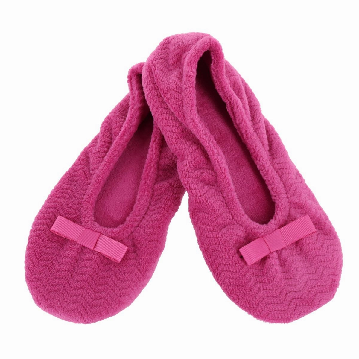 Women's Chevron Microterry Ballerina Slipper On-the-Go Comfort