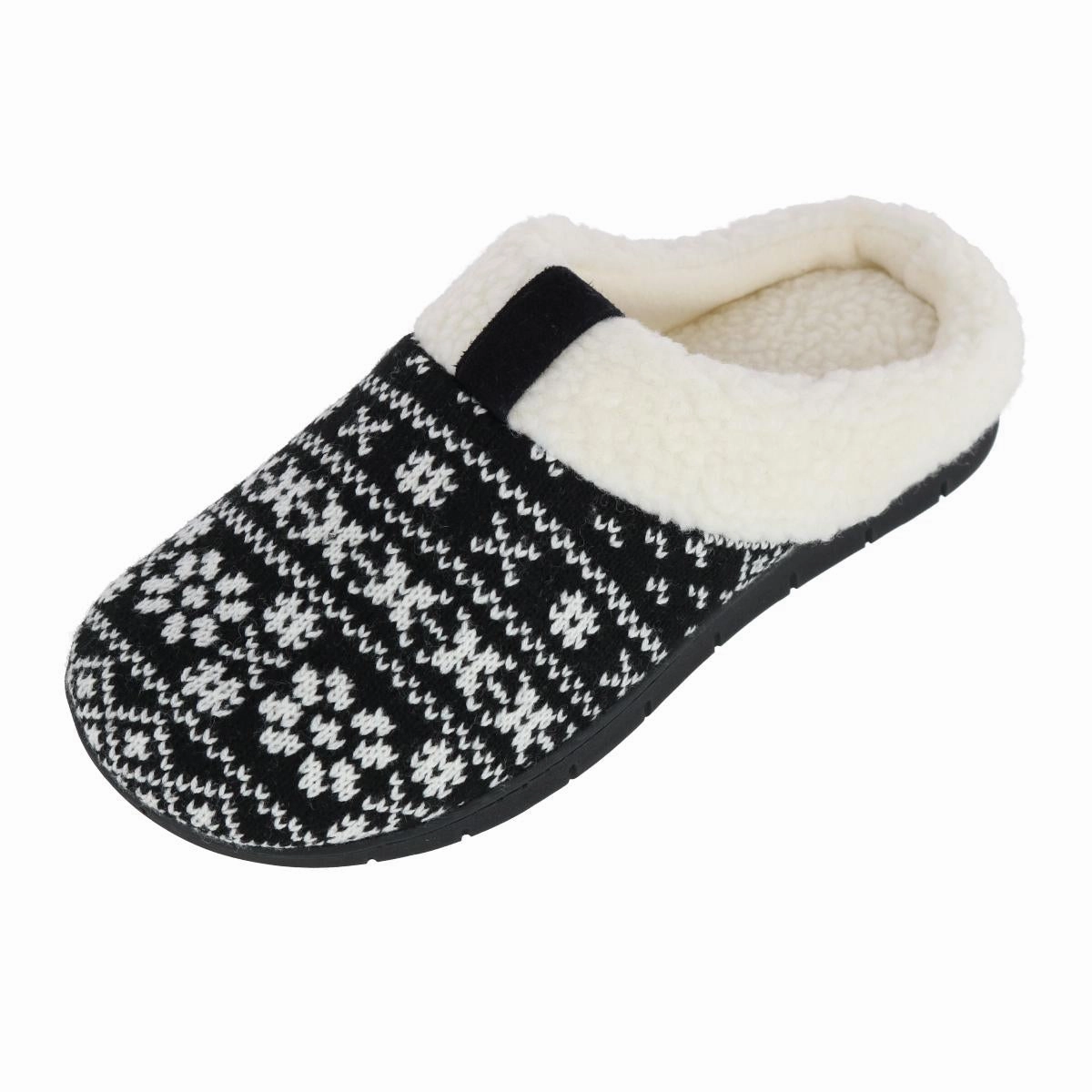 Premium Material Women's Heritage Fairisle Knit Hoodback Slipper