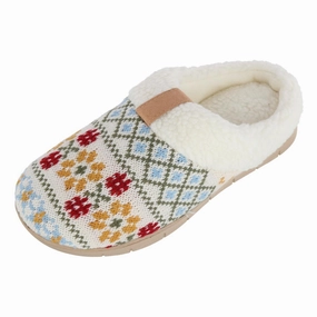 Stable Design Women's Heritage Fairisle Knit Hoodback Slipper