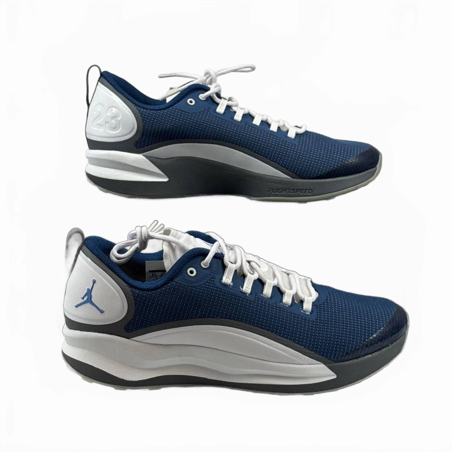 Men's Air Jordan Zoom Tenacity Flight Sneakers In Blue / White stability - optimized shoes