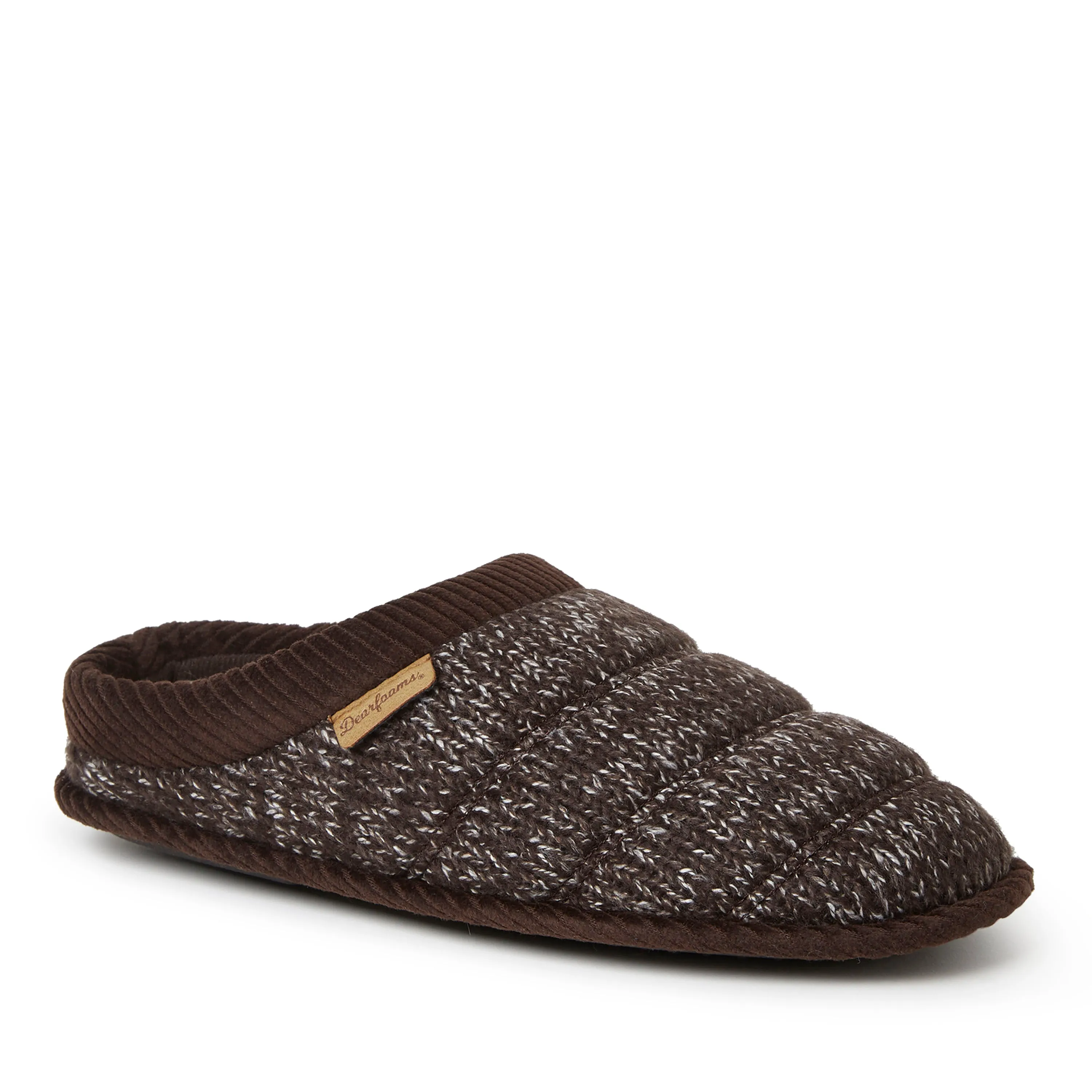 Dearfoams Mens Asher Marled Knit Clog Lite Mode