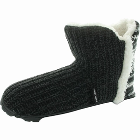 Casual Style Cheyenne  Womens Knit Lined Bootie Slippers