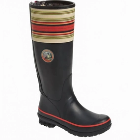 All Weather Snow Trekker Zip Closure Women's Acadia National Park Tall Rain Boot In Black