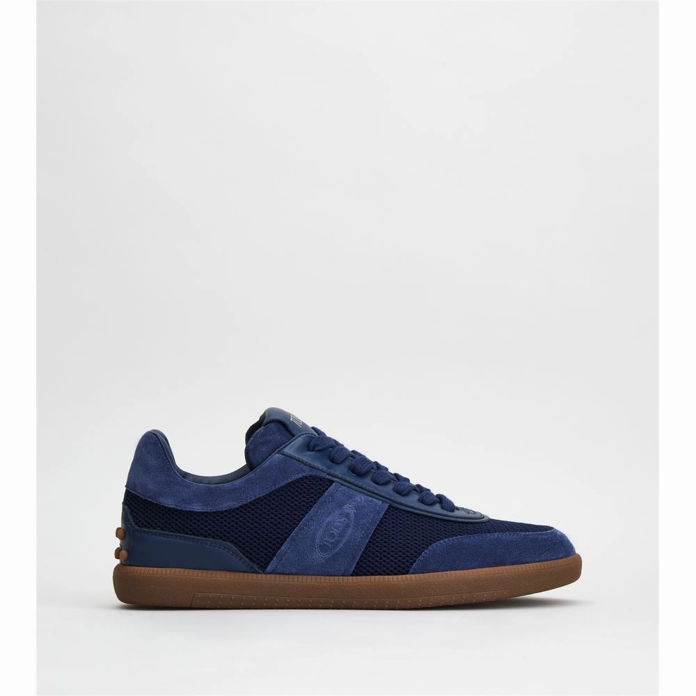 Tod's Tabs Sneakers in Suede and Technical Fabric reinforced toe shoes