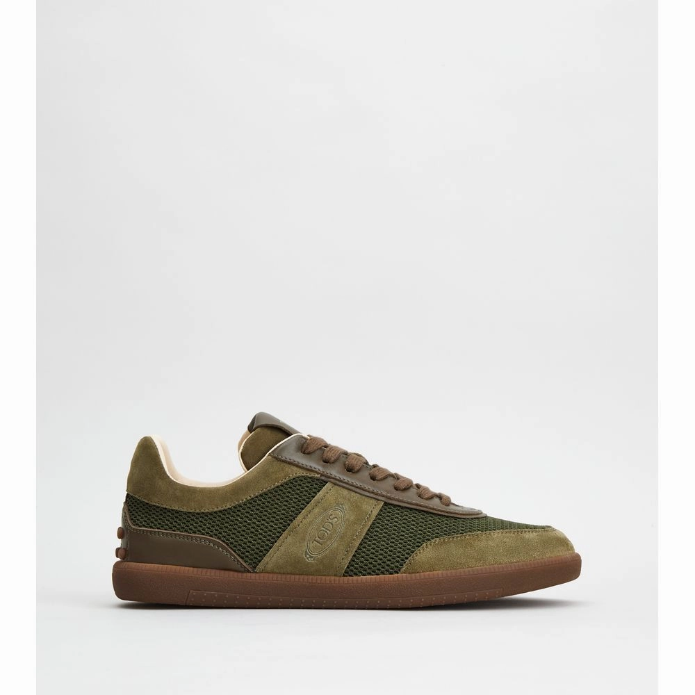 Tod's Tabs Sneakers in Suede and Technical Fabric mesh - upper - material - breathability shoes
