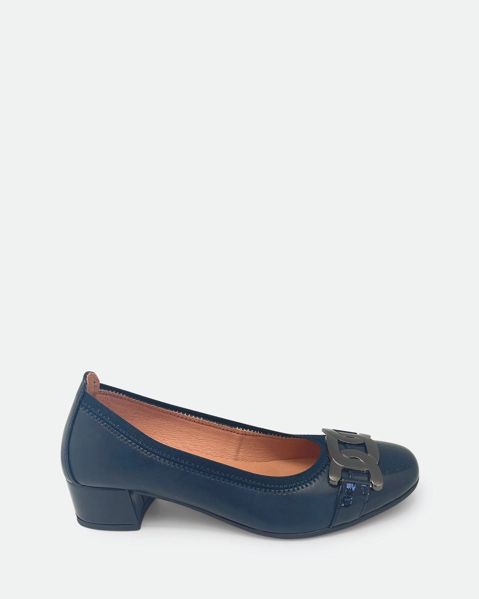 Trendy Heels Block Boot Larella Navy