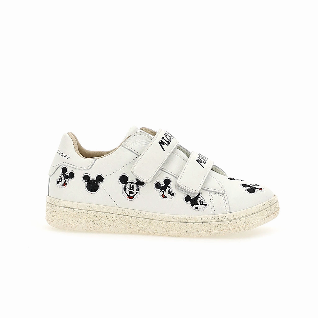 White Logo Trim Mickey Velcro Sneakers Multi Purpose