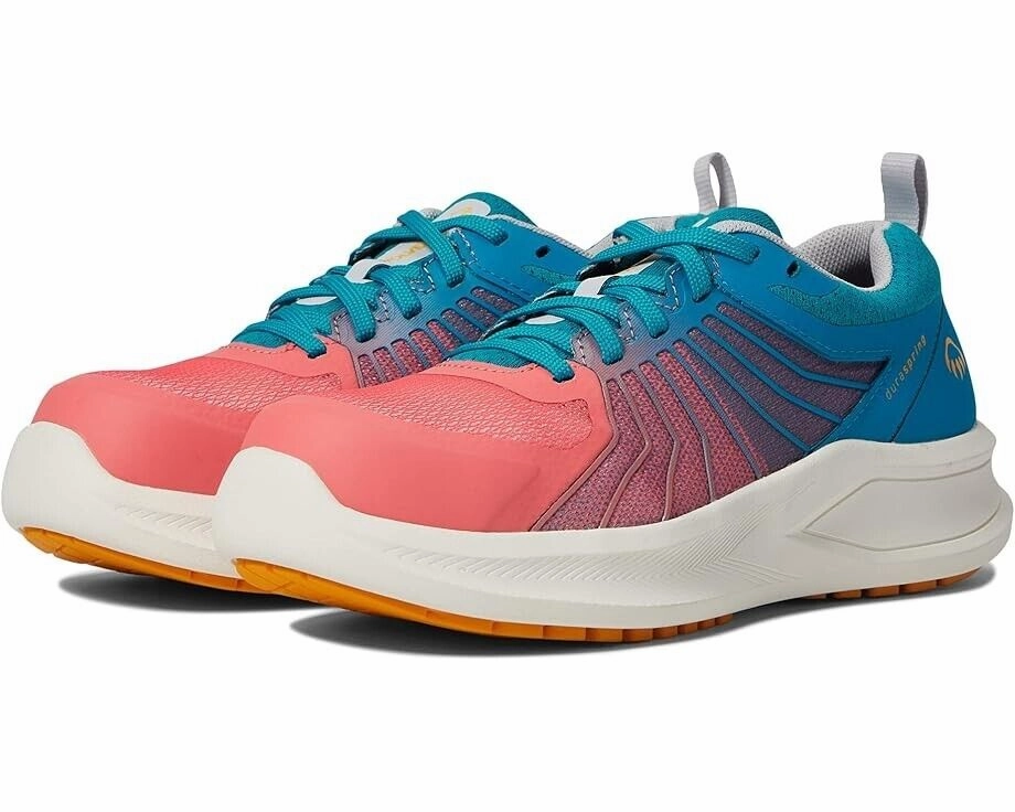 running on asphalt shoes Wolverine Bolt Durashocks Sneaker Women's 5.5 Coral Safety Toe Work Shoes ZPO281 (Pink,5.5 (Women's))