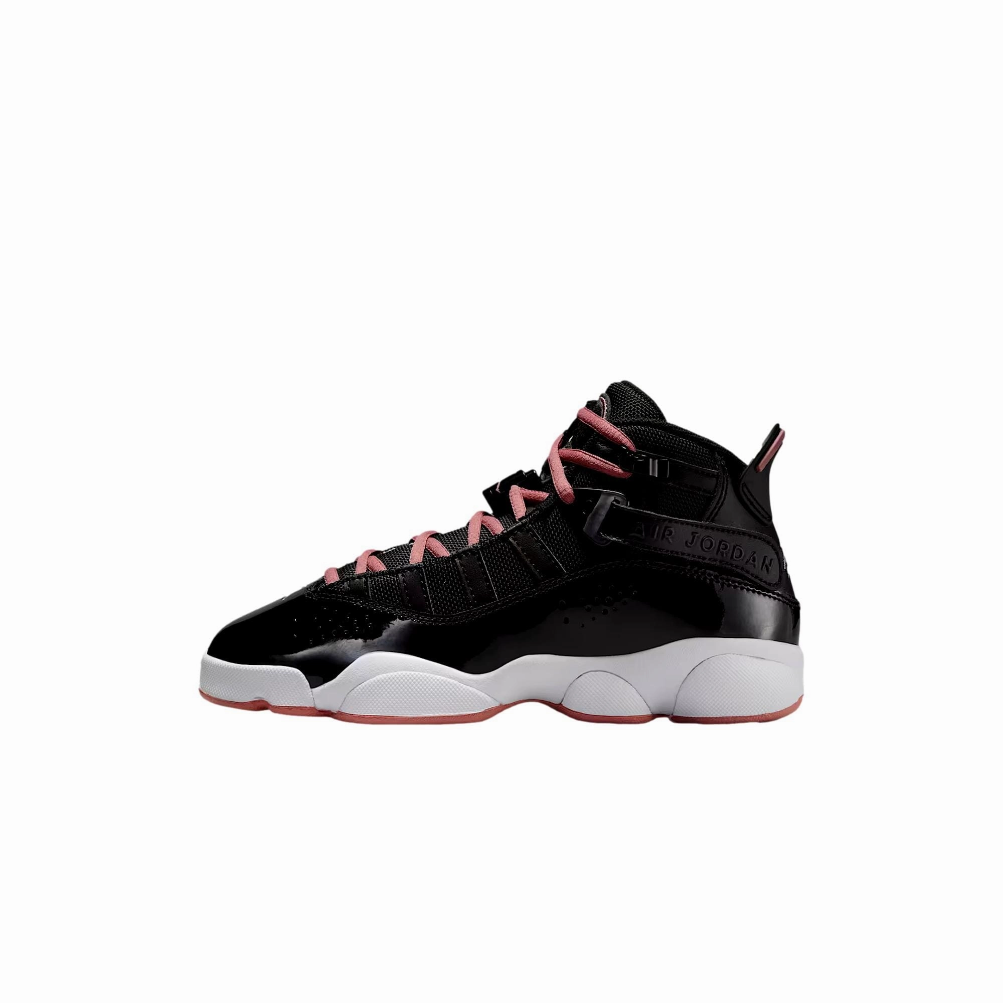 Nike Jordan 6 Rings Black / Rust Pink - White  323419-068 Grade-School Aerodynamic Shape