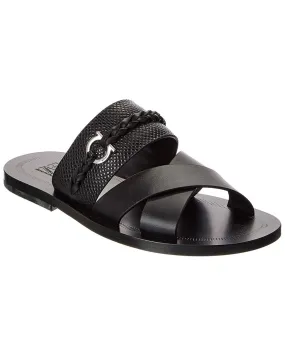 Simple Step Ferragamo Giotto Leather Sandal