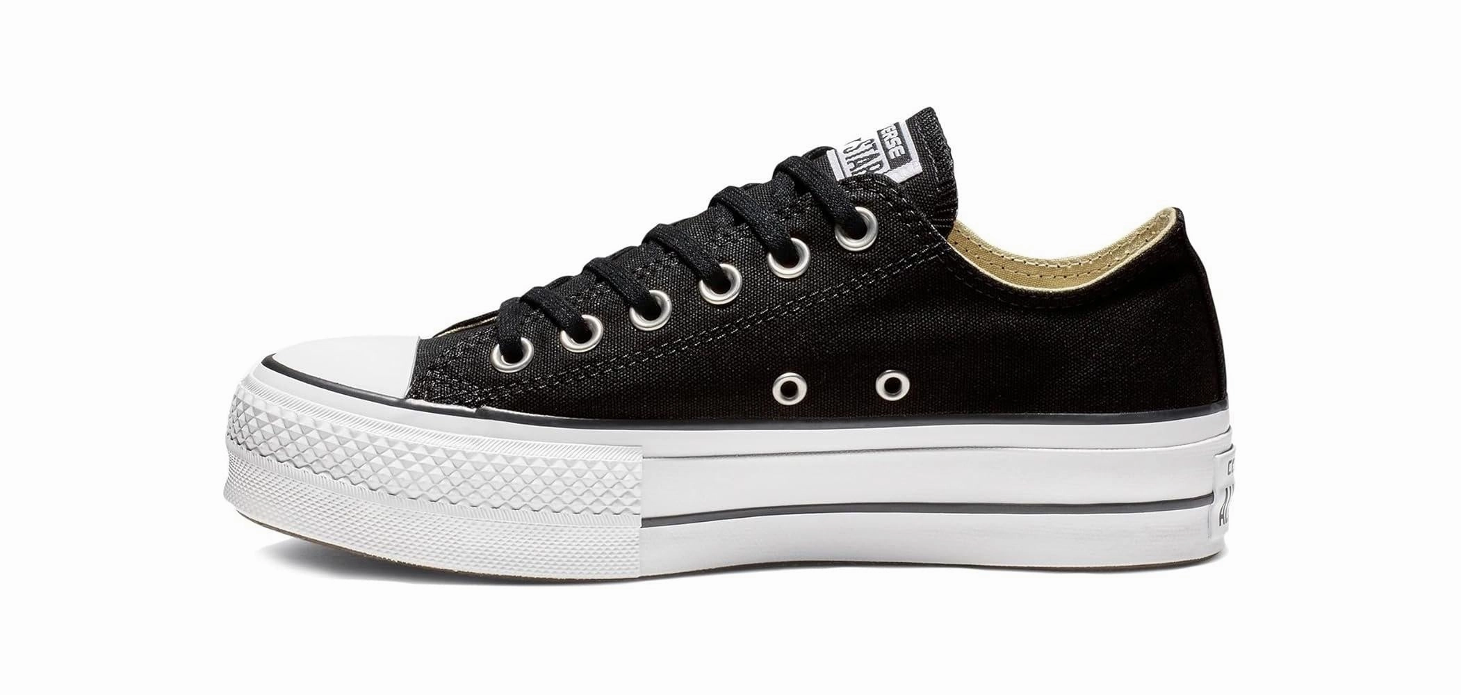 running in a meadow shoes Converse Womens Chuck Taylor All Star Lift Platform Shoes - Black