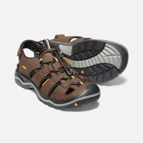 Leopard Touch Relaxed Walk Men's Rialto Fisherman Sandal In Bison