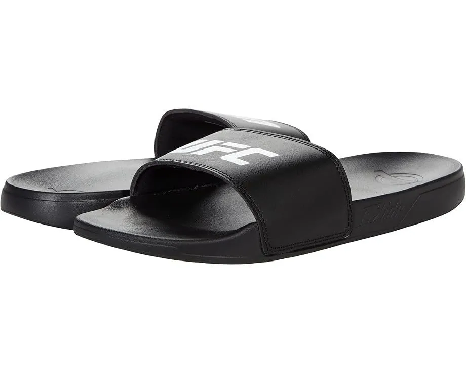 Walking Comfort UFC Octagon Sandals Men's  Black Slip On Round Toe Comfort Slide JOBB712