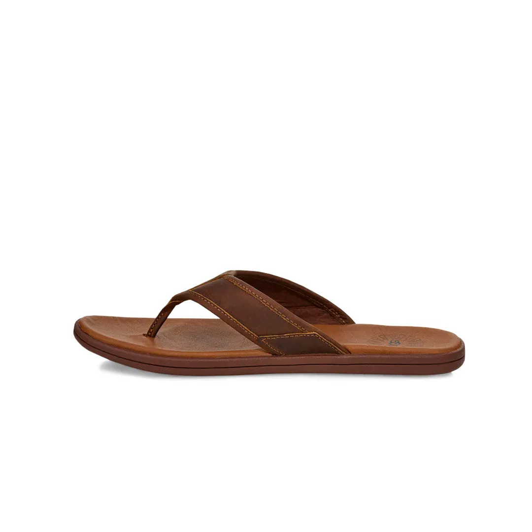 Everyday Use Slide Style UGG? - Men's Seaside Leather Flip Flop Sandals (1102690-LUG)