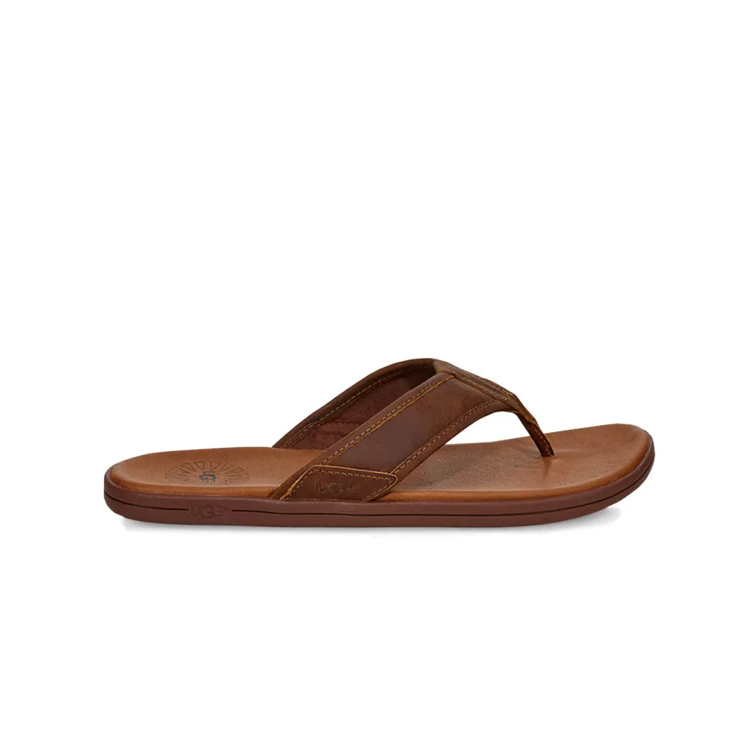 Retro UGG? - Men's Seaside Leather Flip Flop Sandals (1102690-LUG)
