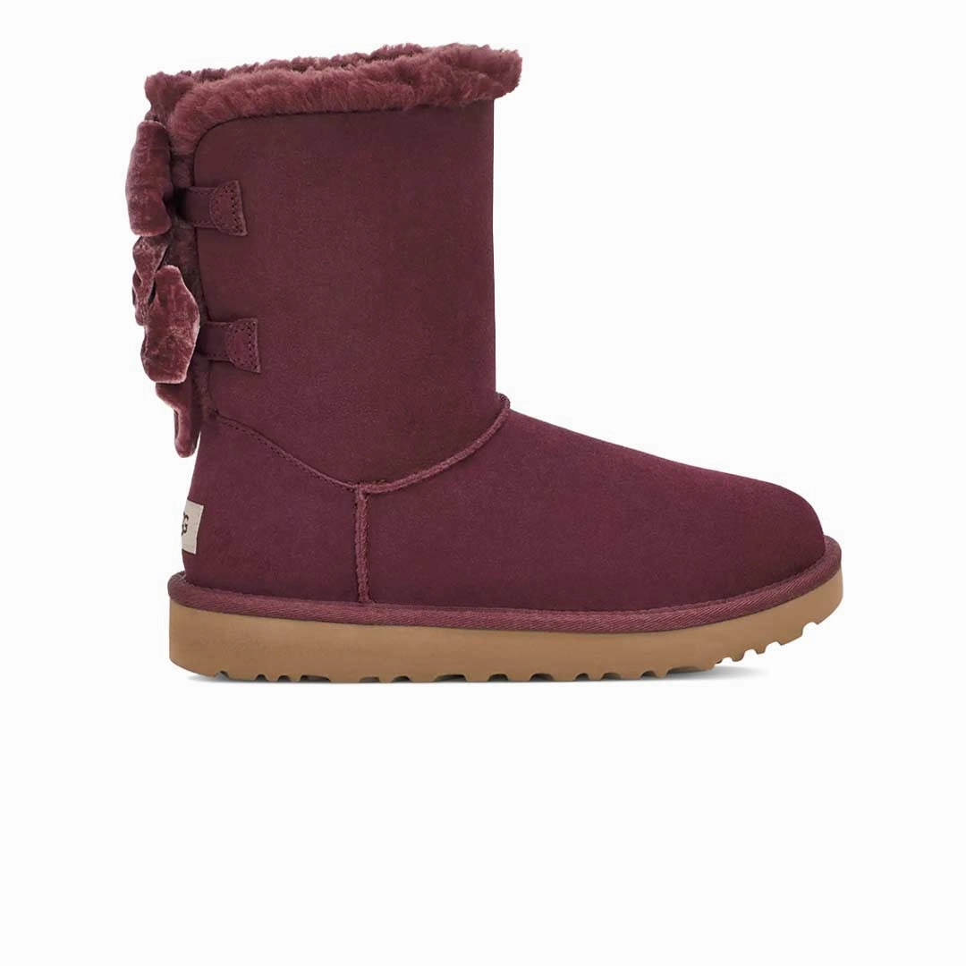 UGG? - Women's Bailey Bow Crushed Velvet Boots (1138171-WGRP) Trail Ready Footwear Elevated Comfort