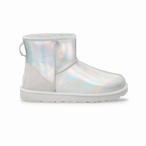 Impact absorption slip-resistant UGG? - Women's Classic Mini Iridescent Boots (1153532-GCGR)