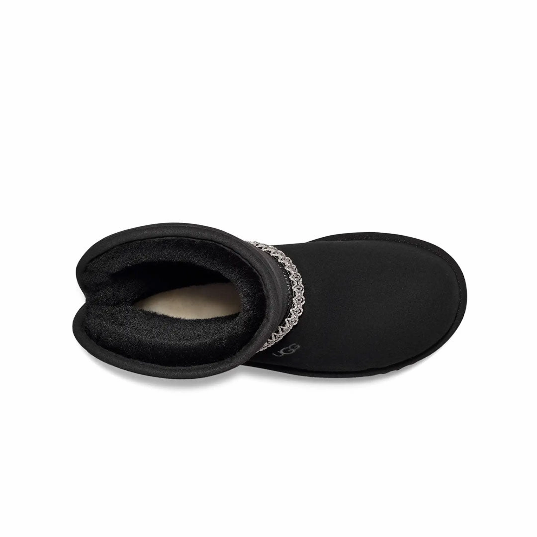 Round Toe Men Edge UGG? - Women's Classic Short Crescent Boots (1161770-BLK)