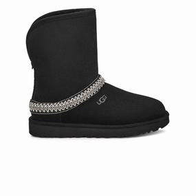 Step Control UGG? - Women's Classic Short Crescent Boots (1161770-BLK)