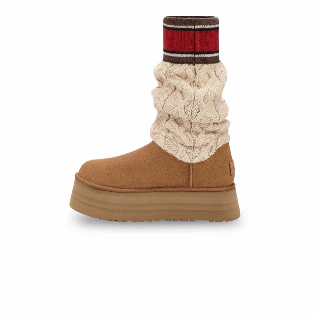 Warehouse Work Resistant Layer UGG? - Women's Classic Sweater Letter Boots (1144045-CHE)