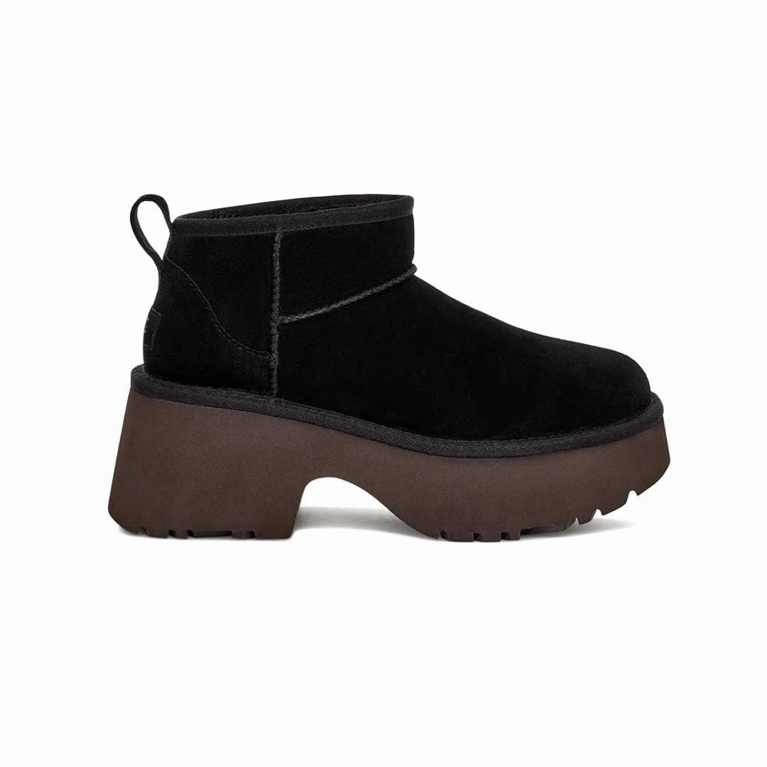 UGG? - Women's Classic Ultra Mini New Heights Boots (1158311-BLK) Feather Light Weather Resistant User Slip   Resistant