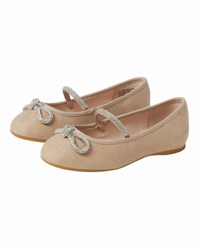 Dressy Style Breathable straps Girl's Kendalla Flats In Alamo Tan