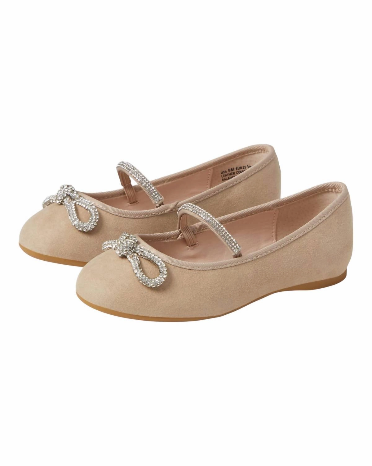 Dressy Style Breathable straps Girl's Kendalla Flats In Alamo Tan