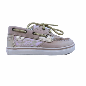Anti Slip Pattern Relaxed Look Shoes Sperry Girls Tan | Light Pink | Gold Sneakers