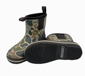 Lace-Up Design Flexible Design Unisex Roost Rain Boots In Camo