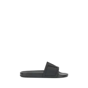 Fashionable Flip-flops for Travel Breathable straps Valentino Garavani Rubber Men's Slides