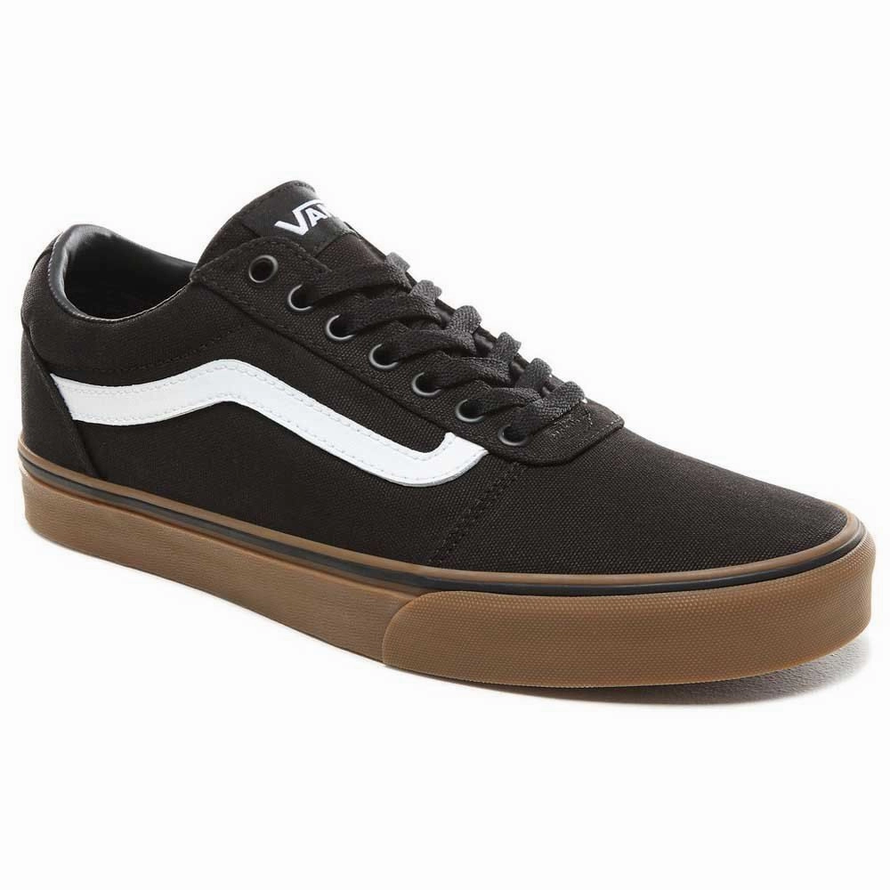 arch - support - system - stability shoes Vans Ward VN0A36EM7HI Sneaker Men's Black Gum Lace Up Skateboard Shoes