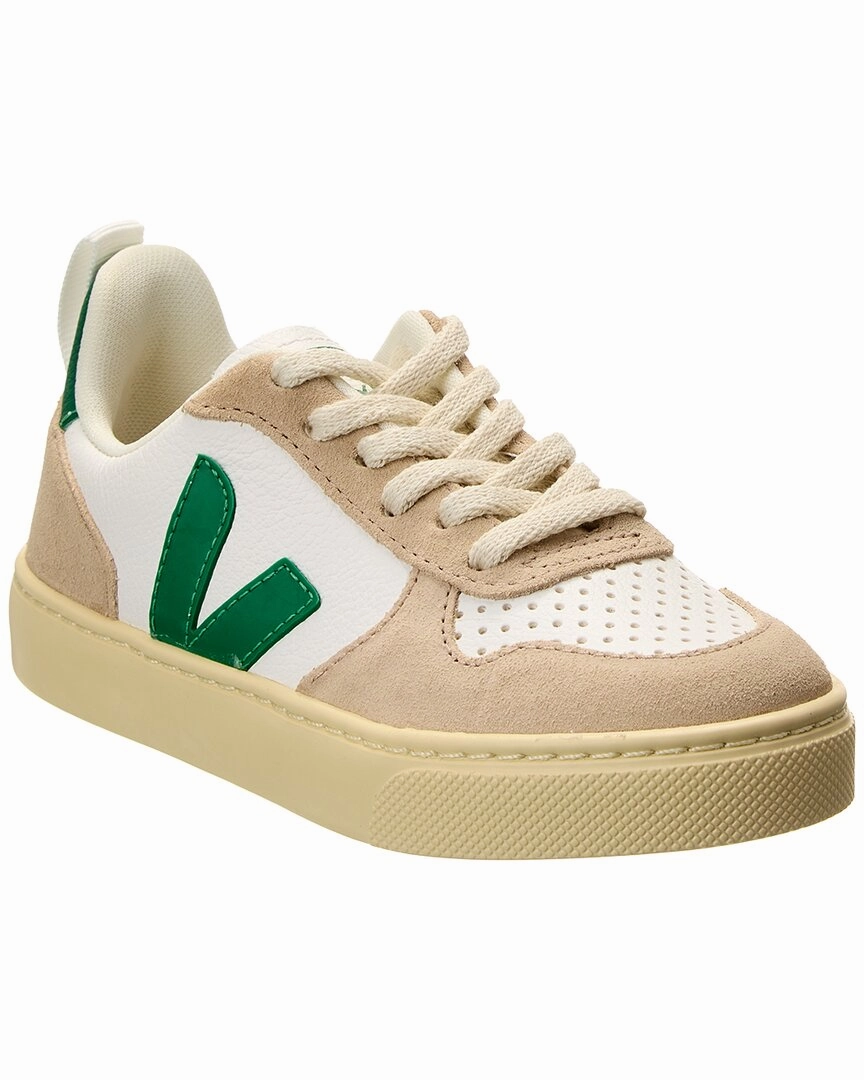 VEJA Small V-10 Leather Sneaker Footstep Care