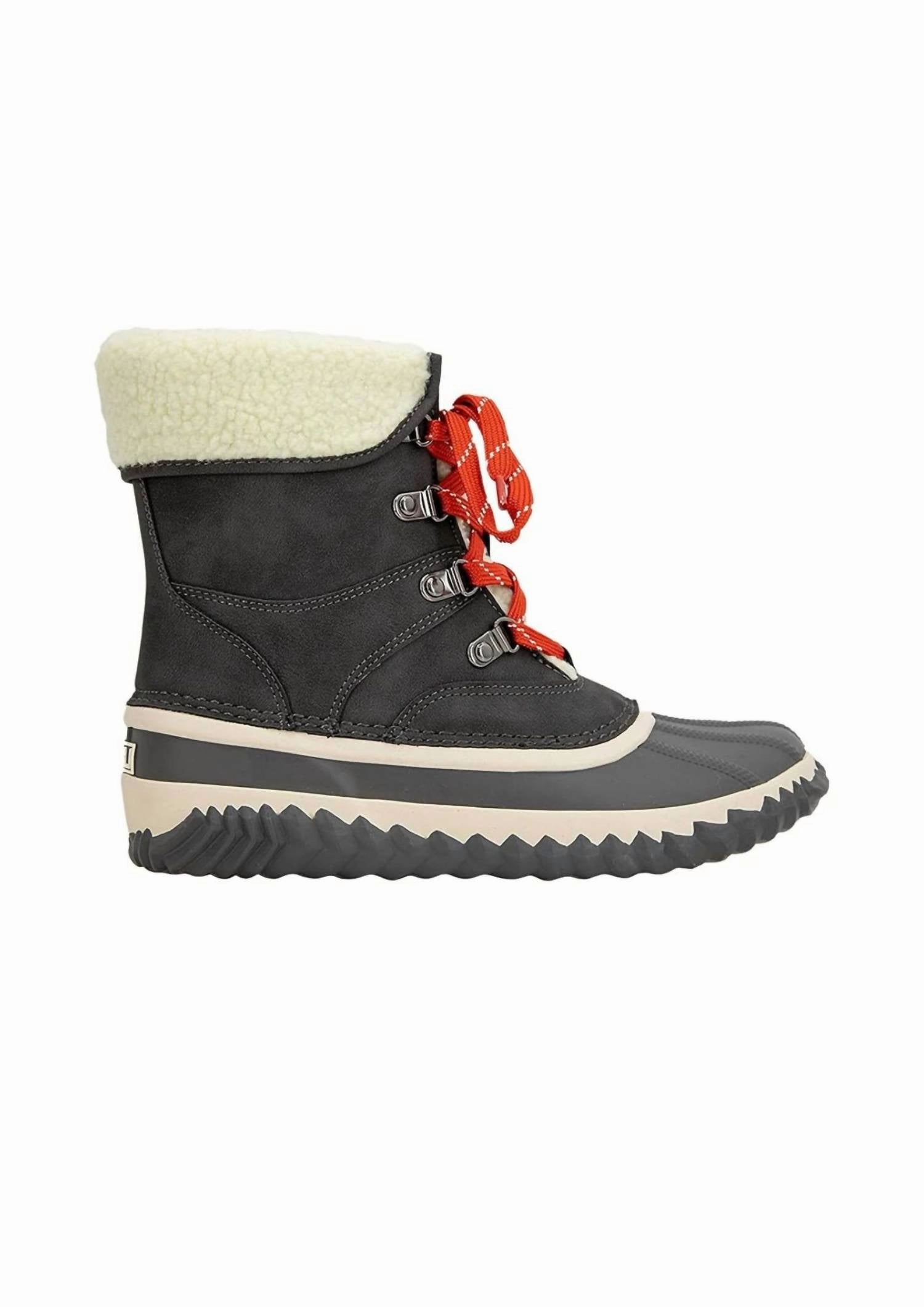 Protective Finish All Day Worker Wide toe box Women's Lizzy Waterproof Mid Calf Boot In Grey