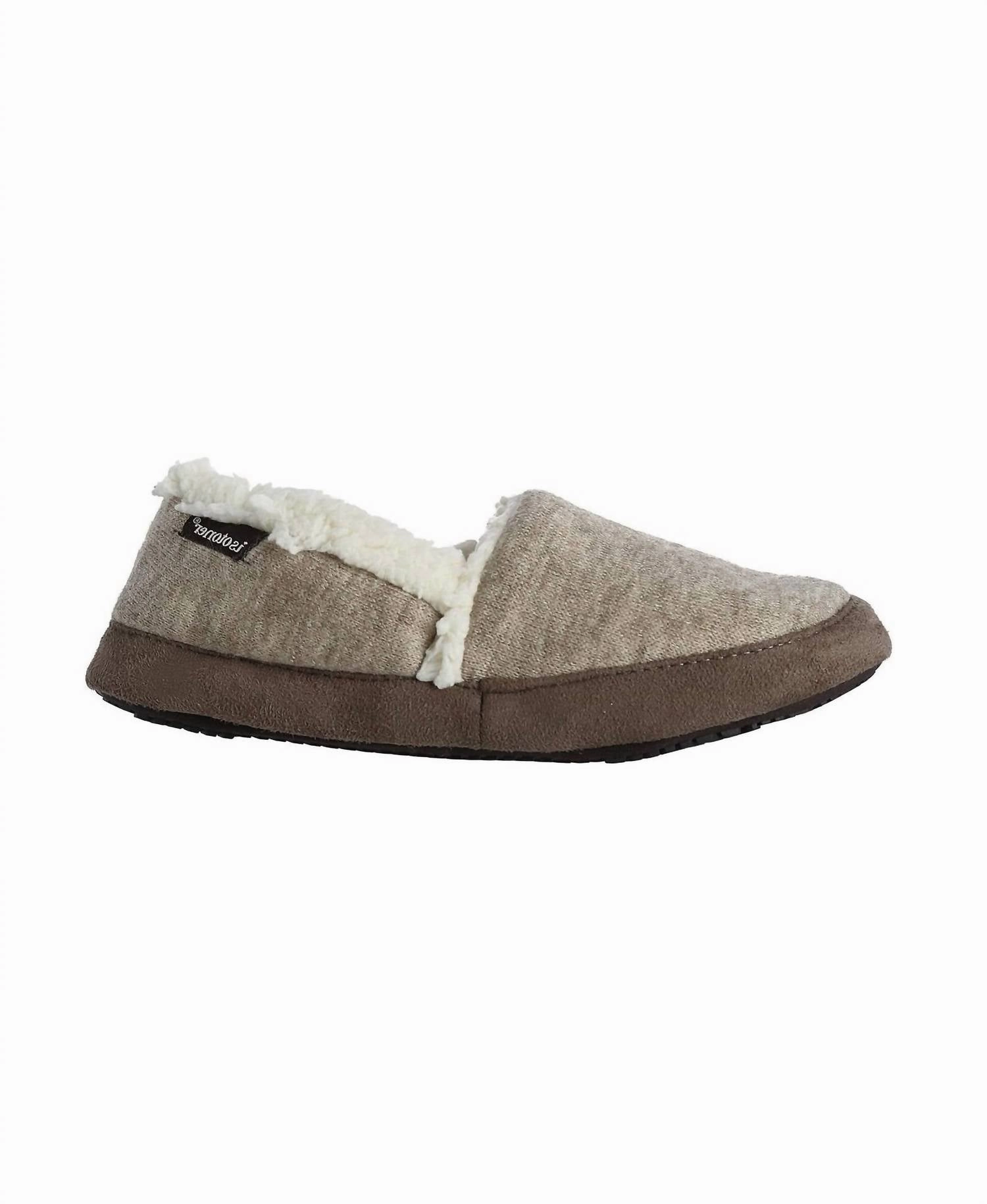 Comfort Inserts Cozy Travel Fit Women??S Microsuede Marisol Closed Back Slipper In Oatmeal Heathered