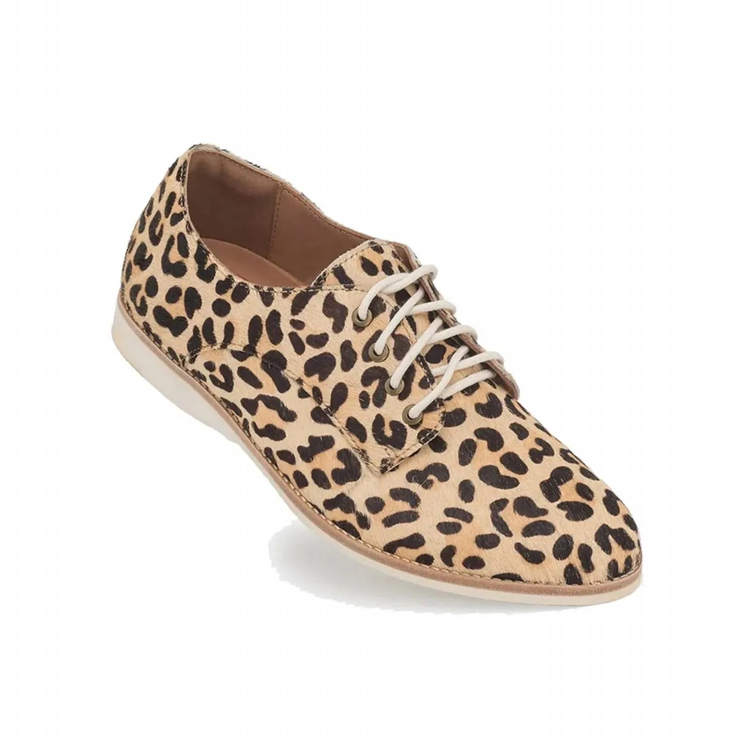 Women's Derby Shoes In Leopard Chic Step Look