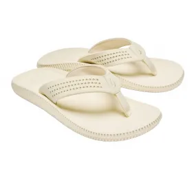 Men's Ulele Beach Sandal In White Sand High Heel Leather