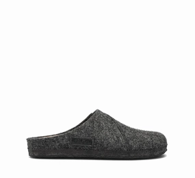 Women's Wooled Class Slipper In Charcoal Effortless Slip-On Fit Shock Absorbing