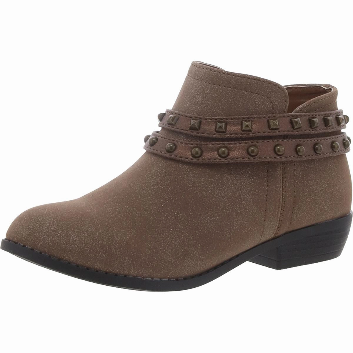 french chic Waterproof City Walking Nicolena Girls Studded Block Heel Booties