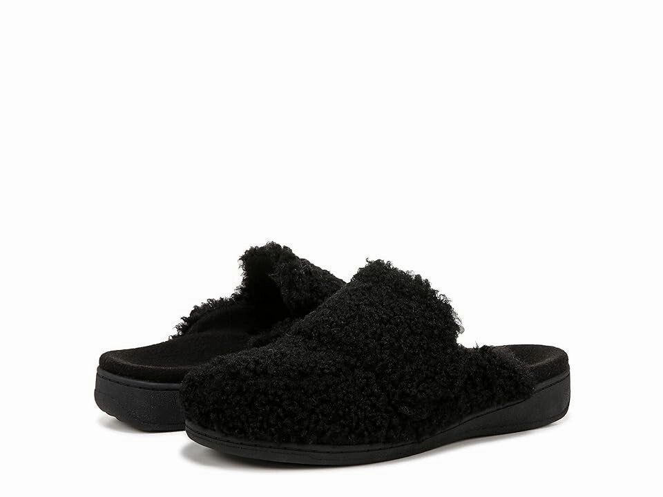 Vionic Gemma II Slippers Women's  Black Round Toe Slip-On Mule RHS4619 Comfortable ankle support