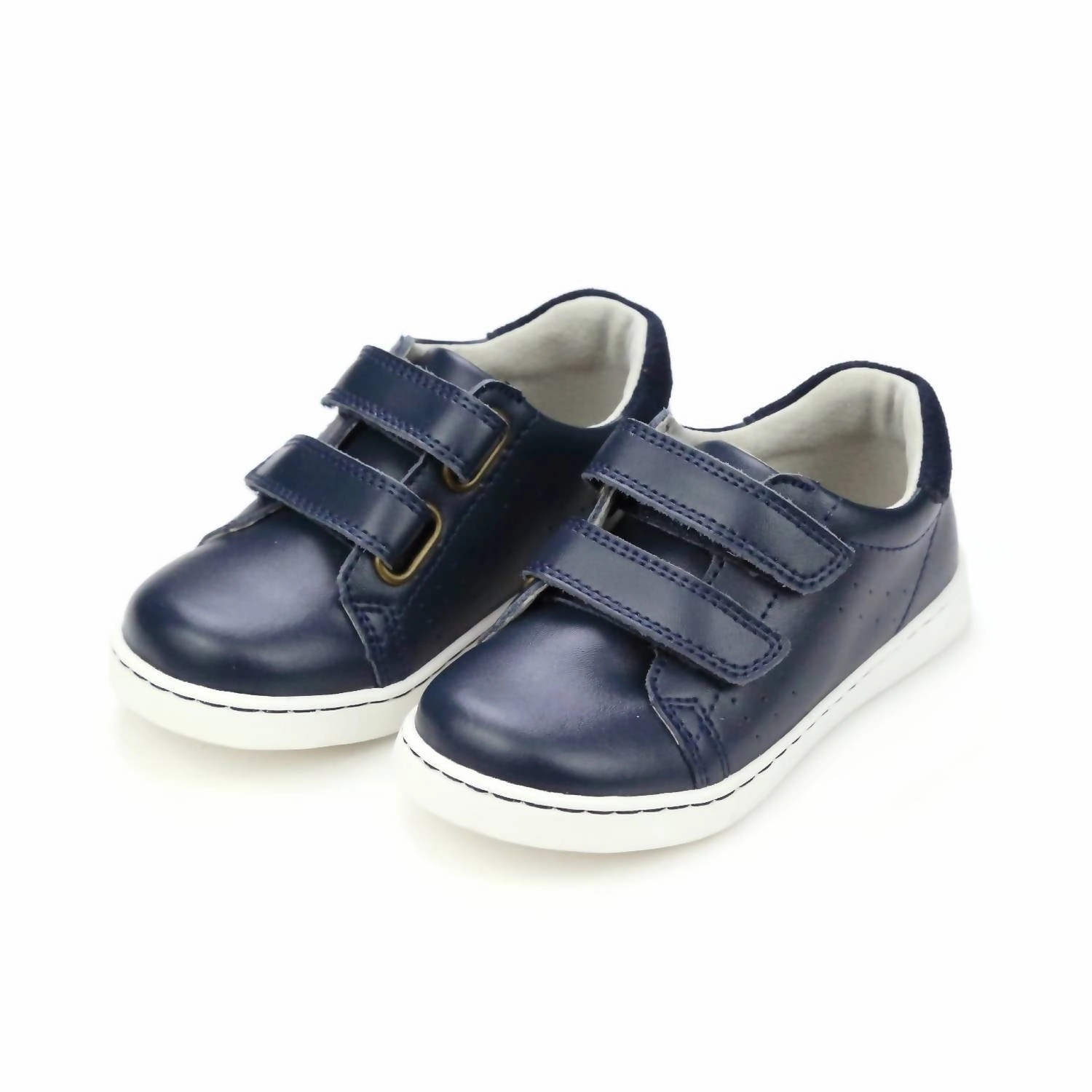 Torque Control Kid's Kyle Double Velcro Sneaker In Navy