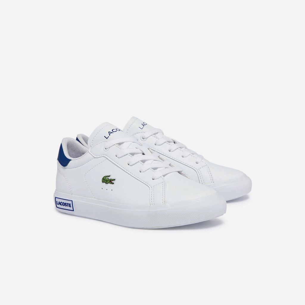 Comfort White Heel Logo Teen Trainers